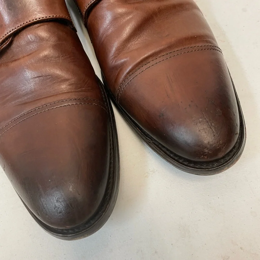 To Boot New York Made in Italy Grant  Double Monkstrap in Brown Size 10.5 D $399